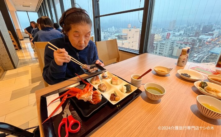 介護旅行_大分県別府_大江戸温泉物語別府清風カニ食べ放題2