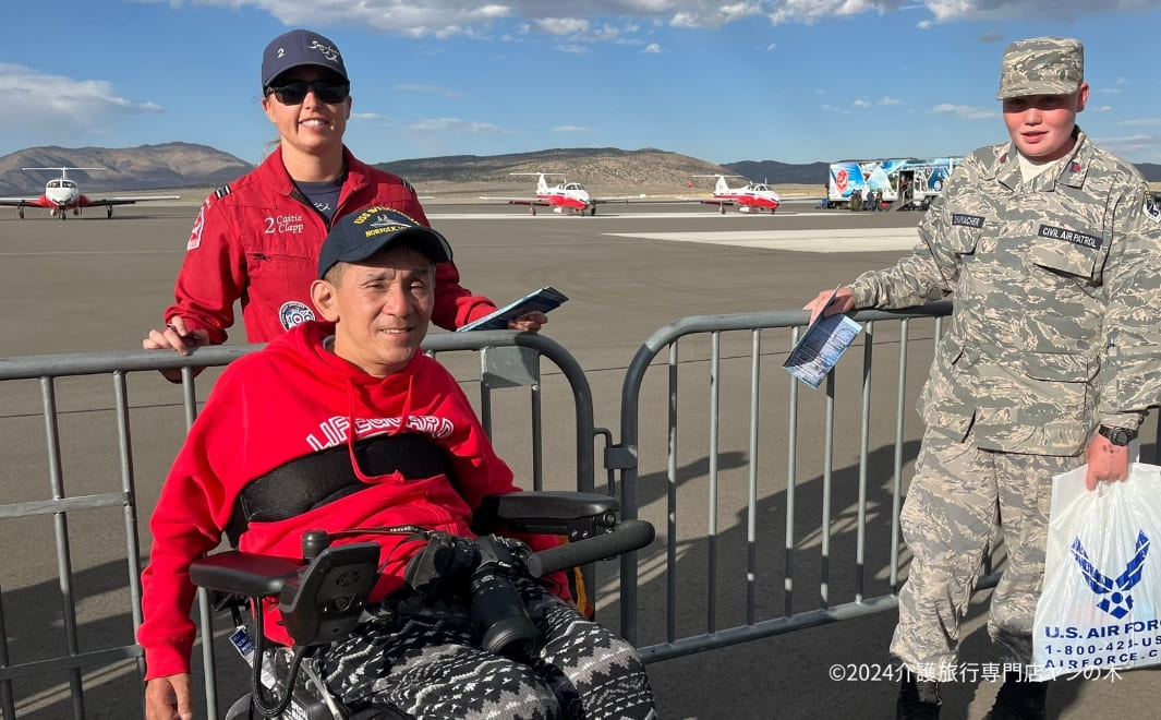 介護旅行でアメリカへ航空ショー観覧_リノ航空ショー