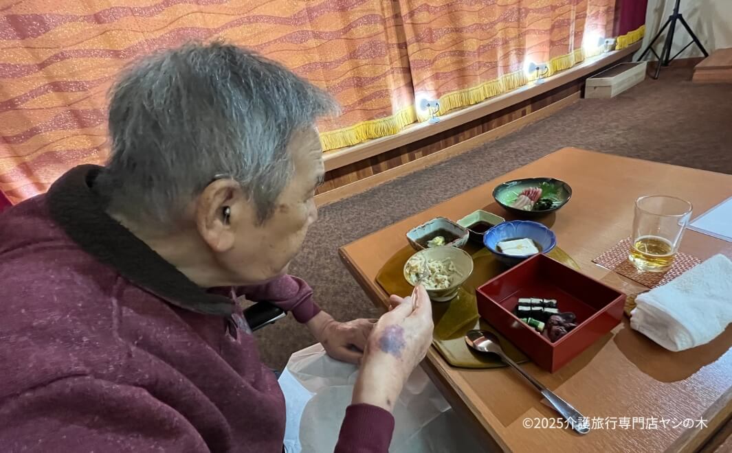 介護旅行で沖縄県へ_竜宮城うらしまで夕食