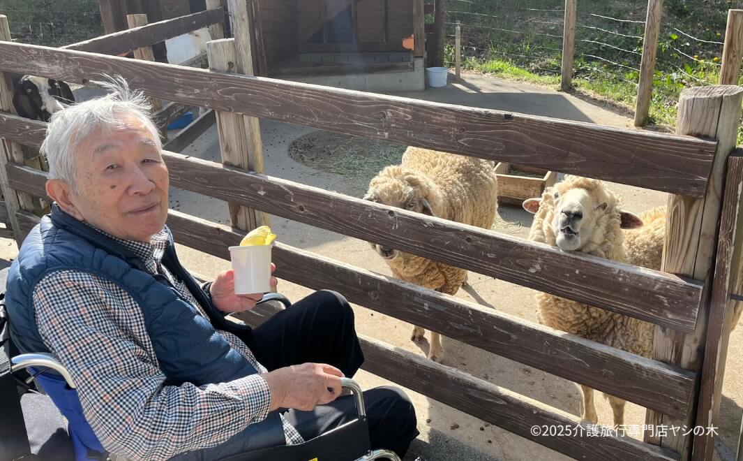 介護旅行で群馬県へ_グリーン牧場を散策
