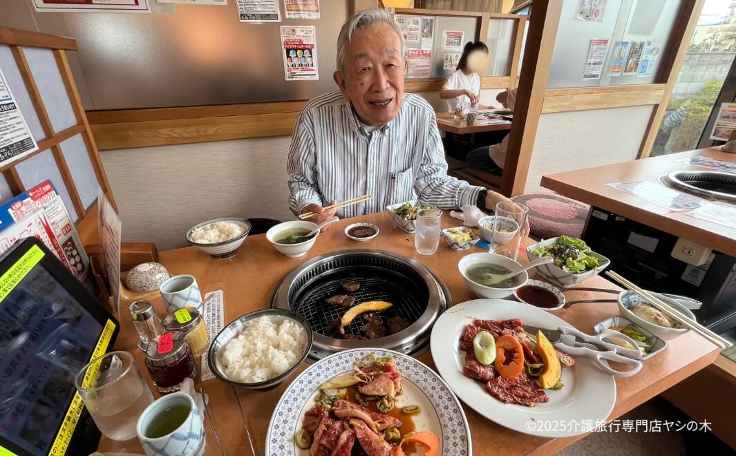 介護旅行で群馬県へ_うまい焼肉あおぞらで昼食